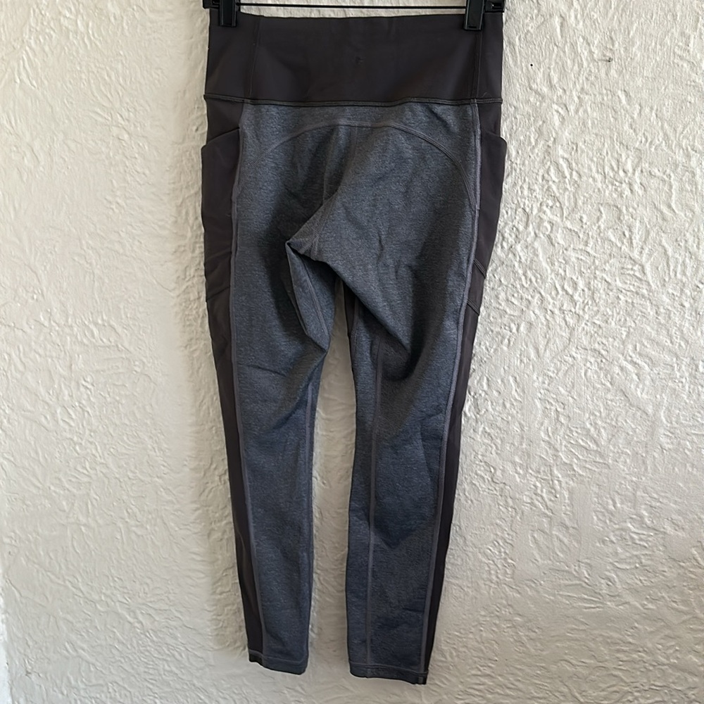 Athleta All In Structure 7/8 Tight Leggings Arbor Olive Green Gray Pocket Small - Picture 7 of 11